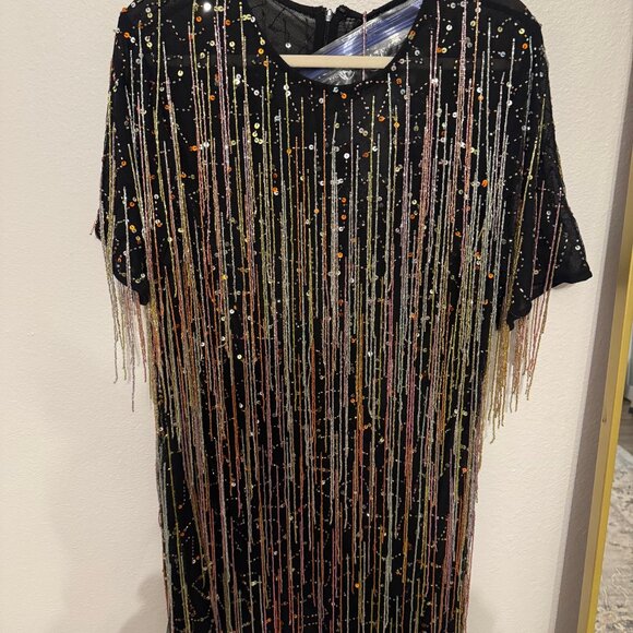 Nasty Gal Dresses & Skirts - NastyGal Tassel Beaded Mini Shift Dress